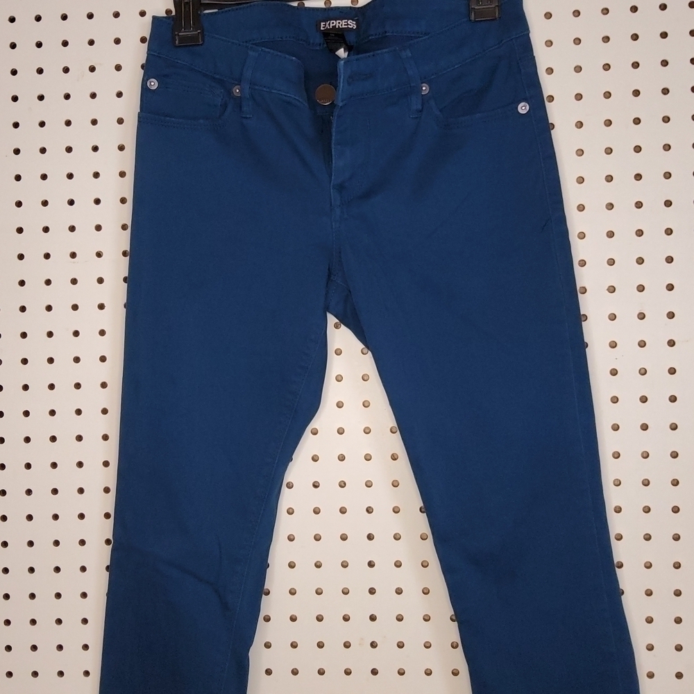 Express Skinny Pants Size 4R Teal Blue Great Condition